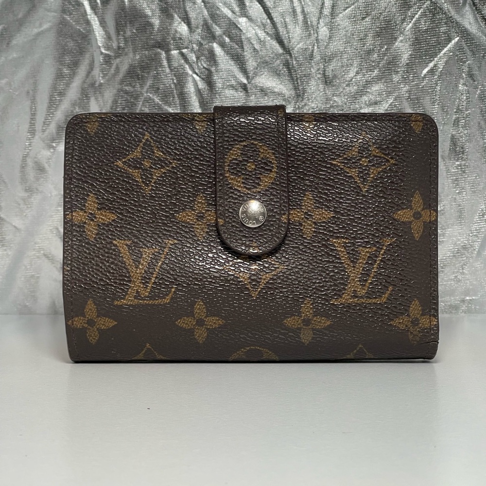 For Trade- Auth Vintage 1998 LOUIS VUITTON Viennois Kisslock Wallet Coin Pouch